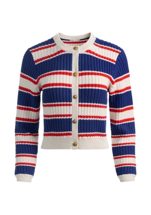 alice + olivia Dollie striped cardigan - Blue