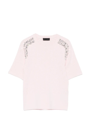 LIU JO crystal-embellishment T-shirt - Pink