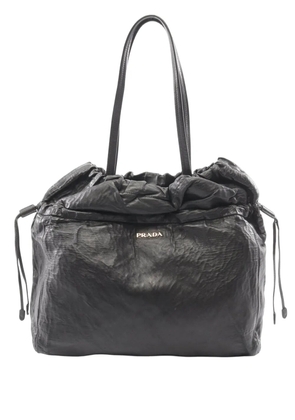 Prada Pre-Owned 2010-2026 Nappa Antique Drawstring tote bag - Black