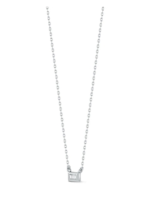 Mateo diamond baguette platinum necklace - Silver