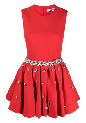 Vivetta crystal-embellished layered minidress