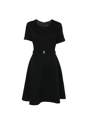MARCCAIN belted textured mini dress - Black
