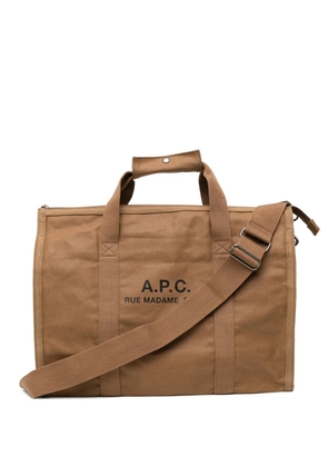 A.P.C. Recuperation gym bag - Brown