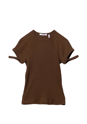Helmut Lang raglan cropped T-shirt - Brown