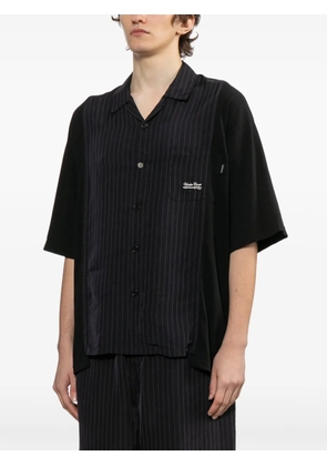 Undercover striped short sleeve shirt - Black