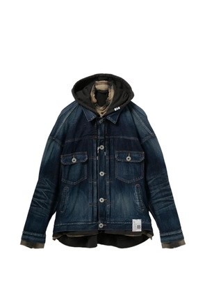 Maison MIHARA YASUHIRO hooded denim jacket - Blue