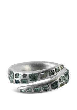 Parts of Four Split Mountain aquamarine ring - Silver