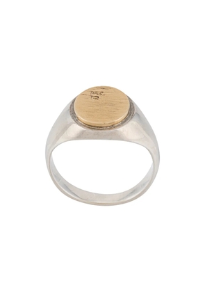 Bunney disc embellished signet ring - Silver