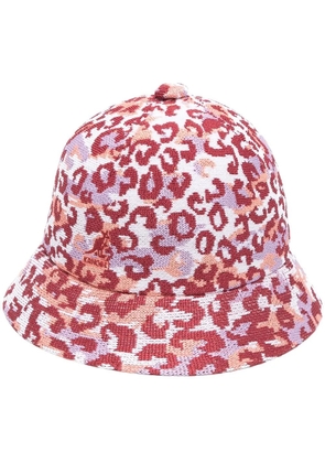Kangol leopard-print bucket hat - White
