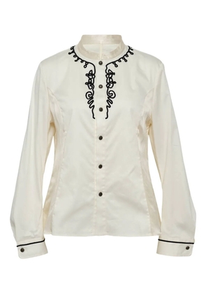 Renli Su embroidered buttoned blouse - White