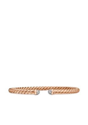 David Yurman 18kt rose gold Modern Cablespira diamond bracelet (4mm) - Pink