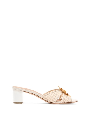 Malone Souliers Suri floral-detail sandals - Neutrals