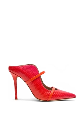 Malone Souliers Maureen embossed leather mules - Red