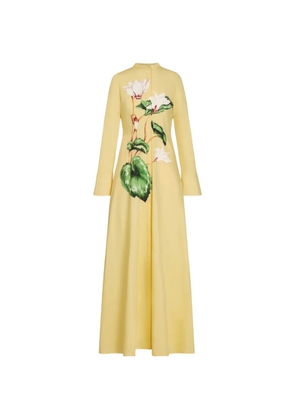 Oscar de la Renta floral-print maxi dress - Yellow
