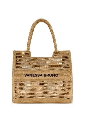 Vanessa Bruno large logo-detail tote bag - Neutrals