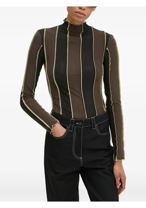 Sunnei seam-detail top - Brown