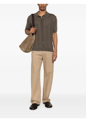 NN07 Thor openwork knit cardigan - Brown