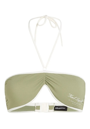 Karl Lagerfeld Hotel Karl bikini top - Green