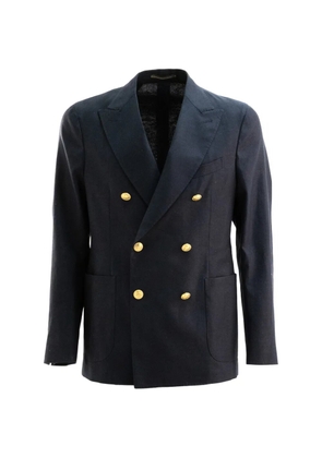 Incotex double-breasted button jacket - Blue