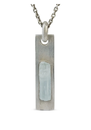 Parts of Four aquamarine plate necklace - Silver