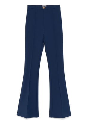 Elisabetta Franchi crepe flared trousers - Blue