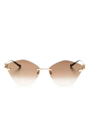 Cartier Eyewear Panthère de Cartier geometric-frame sunglasses - Gold