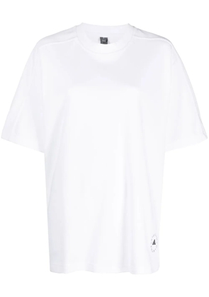 adidas by Stella McCartney logo-print cotton-blend T-shirt - White