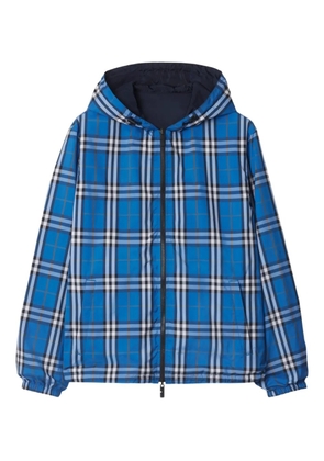 Burberry checked reversible jacket - Blue
