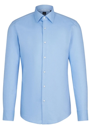 BOSS long-sleeve cotton blend shirt - Blue