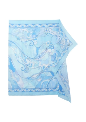 PUCCI Orchidee-print sarong - Blue