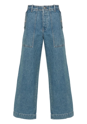 Maison Kitsuné low-rise wide-leg jeans - Blue