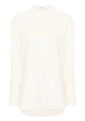 The Row silk buttoned shirt - Neutrals