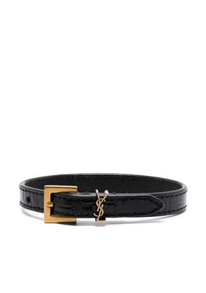 Saint Laurent Cassandre Belt bracelet - Black