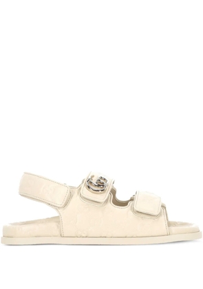 Gucci GG embossed strap sandals - Neutrals