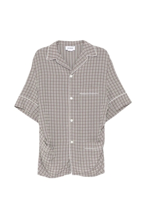 Hed Mayner check contrast trim shirt - Grey