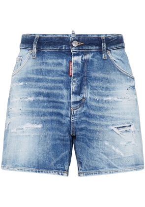 DSQUARED2 distressed-effect shorts - Blue