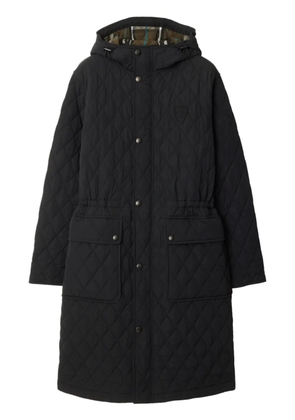 Burberry quilted parka coat - Black