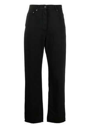 The Row cotton-blend wide-leg jeans - Black