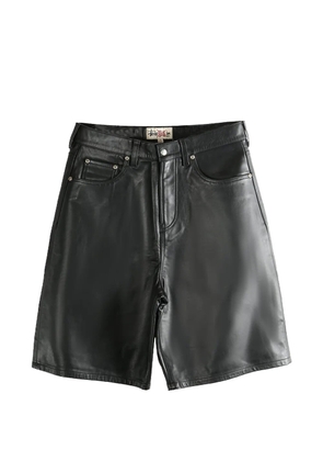 Stüssy Big Ol leather shorts - Black