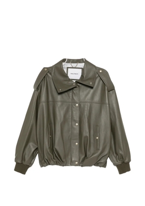 Halfboy buttoned leather jacket - Green
