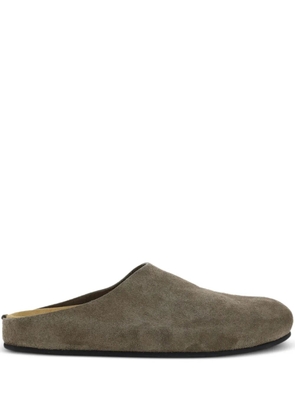 The Row Hugo suede slippers - Brown