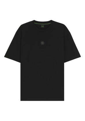 BOSS logo-patch cotton T-shirt - Black