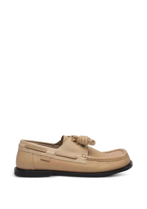LOEWE leather boat shoes - Neutrals
