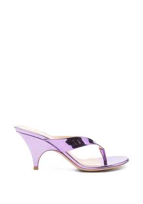 Gianvito Rossi Sofia metallic thong sandals - Purple