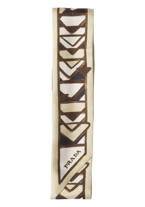 Prada geometric-print scarf - Neutrals