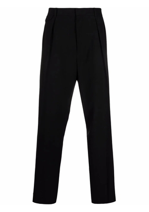 The Row pleated straight-leg tailored trousers - Black