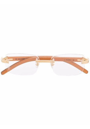 Cartier Eyewear rimless square-frame glasses - Orange