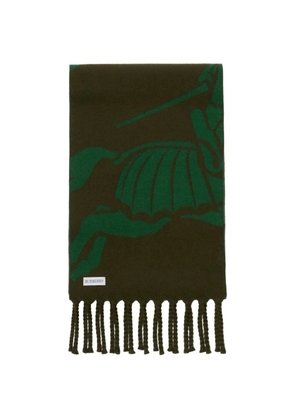 Burberry reversible EKD wool scarf - Green