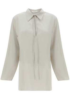 The Row Malon silk blouse - Neutrals