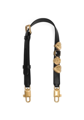 Dolce & Gabbana heart-motif embellished shoulder strap - Black